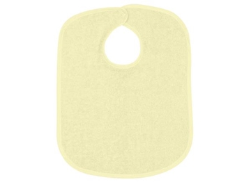 Image de Bavoir en tissu éponge avec bouton-poussoir - Jaune